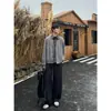Jaqueta Camisa Patchwork Nova Tendência Estilo Coreano Masculina e Feminina Outono Primavera Cardigan Japonês Suéter de Tricô Estilo Preguiçoso