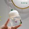 Copo de água transparente criativo com anel de vidro de camada única estilo celebridade da internet ins TikTok mesmo estilo bolsa de meninas mini copo