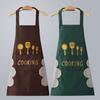 Delantal de cocina para mujer, moderno, impermeable y a prueba de aceite, estilo japonés, bonito, conjunto de ropa de trabajo con logotipo