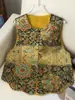 Colete Jacquard Retrô Feminino Novo Estilo Chinês Estilo Nacional Sem Mangas Solto Emagrecedor Peça de Roupa Externa Colete Jaqueta Curta Dupla Face