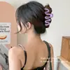 Nuevo Modelo 2025 Diseño Sencillo Pinza para el Cabello de Tiburón con Forma de Ola para la Parte Trasera de la Cabeza, Pinza Grande de Gama Alta para Mujeres