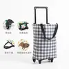 Carrito de compras plegable, portátil, de gran capacidad y duradero para mujeres mayores, adecuado para subir escaleras y hacer la compra