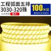 Tira de Luces LED Ultra Brillante Impermeable para Exteriores 220V Ingeniería Pared Exterior Sala de Estar Exterior Techo Luz Cálida Tira de Luz Blanco Cálido