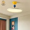 Luminária Pendente Meia Luz para Quarto Digya Memphis, Estilo Simples na Cor Creme, Luminária de Teto Inteligente de Espectro Completo para Cuidado com os Olhos para Quartos de Crianças
