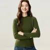 Suéter 100% cachemira pura para mujer, con cuello semi alto, corte holgado y efecto adelgazante, perfecto como capa interior o capa base para otoño e invierno.