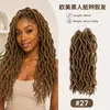 Perucas Transfronteiriças Cabelo Crochê Dreadlocks Pessoas Negras Europeias e Americanas 18 polegadas Goess Locs Sintéticos Tranças Enroladas