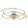 Personalidade Transfronteiriça Feminina Europeia e Americana Design Simples Sentido Sol e Lua cravejados de diamantes Anel de Casal