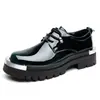 Zapatos Oxford con Puntera de Acero para Hombre Transfronterizos de Amazon Estilo Casual de Negocios Formales Zapatos para Ir al Trabajo que Aumentan la Altura Estilo Punk con Cordones