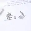Brincos de flor espiral em prata 925 com zircônia cúbica, uma peça de joalheria luxuosa e de alta qualidade, projetados para mulheres, adequados para vendas transfronteiriças e apresentando um design único e de nicho