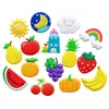 Ímãs de Frutas para Jardim de Infância Auxílios Didáticos Desenhos Animados Animais Fofos Ímãs de Geladeira Borracha Macia Quadro Branco Quadro Preto Adesivos Magnéticos