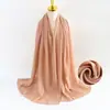 Bufanda de gasa de perlas transfronteriza para mujer, bufanda de burbujas de color liso, pañuelo para la cabeza versátil, venta al por mayor de fabricante malasio de bufandas de seda