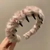 Diadema colorida de estilo francés para mujer, accesorio para el cabello de lujo de alta gama, diadema antideslizante para lavarse la cara, hace que la cara parezca más pequeña