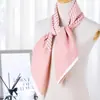 Estilo K Lenço Quadrado 90 Elegante Seda de Imitação Sarja Feminina Decorativo Lenço de Seda Feminino Toque de Seda DIY Lenço Fino de Seda