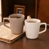 Caneca Retro Personalizada, Copo Cerâmico Doméstico para Bebida, Caneca de Café Vertical Personalizada, Copo de Leite para Café da Manhã, Personalização Transfronteiriça