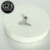 Piercing Labial Stud de Titânio F136 com Design de Flor Relâmpago e Cravação de Zircônia, Joia para Body Piercing com Corpo de Titânio de Grau Cirúrgico, Produto em Estoque do Fabricante