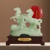 Caballo de Doble Caballo Adorno de Caballo de Dinero Bienvenida Popular Adorno de Animal del Año del Caballo Regalo de Mudanza Decoración Regalo