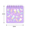 Caderno de espiral de sorvete para estudantes, caderno de folhas soltas, caderno de PVC, estilo simples