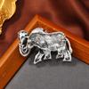 Ropa Vintage Cristal Elefante de la Suerte Joyería Aleación Pedrería Animal Corsage Accesorios para Abrigo Artículos de Regalo