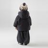 Hao Beibei 25190 Versión Coreana Chaqueta de Plumón de Invierno para Niños y Niñas, Abrigo con Capucha Holgado, Ropa de Abrigo de Plumón de Pato Blanco para Niños Pequeños