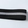 Fabricante en stock 4cm banda elástica de seda dorada y plateada colorida Centro banda elástica dorada y plateada decoración lateral pantalones deportivos