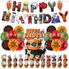 Naruto Tema Fiesta de Cumpleaños Decoración Pancarta Bandera de Pastel Globo Set Transfronterizo