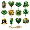 24 Piezas St. Etiquetas de Regalo para el Día de San Patricio Decoración de Ambiente de Festival Irlandés Colgantes
