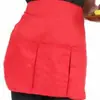 Ropa de Trabajo, Mandil de Media Cintura, Mandil de Media Cintura para Mesero, Mandil de Trabajo para Cafetería y Casa de Té con Bolsillos, Pequeño Catering, Sin Mangas