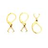 Acero Inoxidable Transfronterizo Oro Forma D Clip de Gancho Francés 2.5*9mm Hebilla Semilla de Melón Hebilla Clip Esmeralda Accesorios de Joyería diy