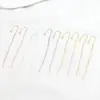 Brincos de Pino com Haste em U Ouro Real 14K18K Cor Preservada Feitos à Mão Acessórios para Brincos Material de Haste para Brinco em Forma de Corrente DIY A59
