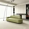 2026 Venta Caliente Estilo Crema Sofá Pequeño para Apartamento Recámara Chaise Longue Sofá Perezoso Respaldo Cuero Resistente a Arañazos de Gato Sofá de Belleza