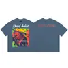 Camiseta Vintage Suelta de Manga Corta con Cuello Redondo Lavada y Desgastada Estilo Americano San Miguel 2026 para Hombres y Mujeres Moderna
