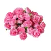 Brotecitos de Té de Rosa Pequeños, Decoraciones de Pared de Flores para Bodas, Cortina de Cuentas DIY Cabezas de Flores Artificiales