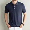 Ropa de punto para hombre 2026 Primavera/Verano Nuevas llegadas Camiseta de manga corta para hombres de mediana edad y jóvenes Polo de punto fino a la moda