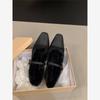 Zapatos de Piel Sintética Mary Jane Zapatos de Mujer 2025 Nuevo Otoño Cálidos de Algodón para la Noche
