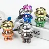 Chaveiro Criativo de Panda Feminino Desenho Animado Fofo Brinquedo Luminoso Casal Pingente de Chaveiro de Mochila Escolar Pingente Masculino para Pendurar