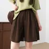 Shorts de Traje de Lino para Mujer Verano 2026 Nuevos Holgados de Cintura Alta Adelgazantes Casuales Finos Estilo Old Money Shorts Bermuda