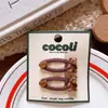 Otoño e Invierno Estilo Coreano Muñeco Oso de Peluche Infantil Pinza de Pico de Pato para Niñas, Color Café Oscuro Set Básico de Pinzas Bb de Animal