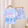 Pijamas Infantiles del Sudeste Asiático, Conjuntos de Verano para Niñas de Manga Corta, Delgados, Lindos, Pueden Usarlos Niños Bebés Medianos y Grandes, Ropa de Casa para Usar Afuera