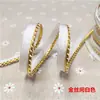 Cordoncillo para madre e hijo con ribete de hilo dorado y plateado, con cordón de ribete acolchado, cordón decorativo para cortina, cordón decorativo de piel dorada y piel plateada, accesorios