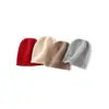 Cachemira 2026 Otoño/Invierno Nuevo Estilo para Mujer de Gama Alta Color Sólido Tejido de Punto Trenzado Engrosado Cálido Moda Gorro de Punto Casual