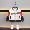 Roupa Infantil Meninos Jaqueta Baseball Outono 2025 Nova Estilosa Tamanho Pequeno e Médio Infantil Outono Bebê Primavera e Outono Jaqueta