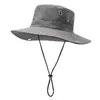Chapéu de Pescador Masculino, Chapéu de Sol para Pesca ao Ar Livre, Chapéu Balde para Acampamento ao Ar Livre, Chapéu de Proteção Solar para Obra, Chapéu de Aba Larga
