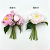 Ramos de alta calidad de peonías artificiales, ramos de novia, arreglos florales para bodas y hogares, decoraciones de pared de flores y arte floral para decoración de bodas