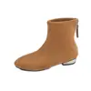 Botines retro para mujer, estilo Martin, con tacón grueso, de gamuza, colección otoño/invierno 2026, forro polar, corte ajustado, piel suave