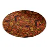 Jogo Americano Halloween Estilo Ins Transfronteiriço Redondo Adereços para Fotos Montanha-russa Retro para Mesa de Jantar Decoração com Isolamento Térmico Personalização de Abóbora