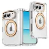 Funda de teléfono aplicable transfronteriza Apple 18Fold transparente plegable magnética giratoria cubierta protectora acrílica anticaída