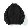 Chaqueta de Algodón de Invierno para Hombre, Estilo Americano Moderna con Forro Polar Gruesa Holgada Cálida, Chaqueta Retro con Cuello de Béisbol a Prueba de Viento para Hombre