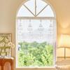 Cortinas Transparentes Estilo Americano, Cortinas para Puerta de Arco, Cortinas de Encaje para Ventana Saliente de Dormitorio, Cortinas para Cubrir Gabinetes, Cortinas Cortas para Separar Sala de Estar
