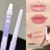 Lápiz Delineador de Labios de Doble Punta Gellas Nude Doodle Labio Labio Labio Banda Pincel de Labios Bolígrafo Dormido de Gusano de Seda Gusano de Seda Resbaladizo No Fácil de Grumos