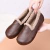 Zapatos tipo gorro procesados y personalizados para ropa exterior de invierno para mujer 2025 Nuevos Zapatos de terciopelo cálidos y peludos de suela plana de corte bajo Zapatos de algodón para madre